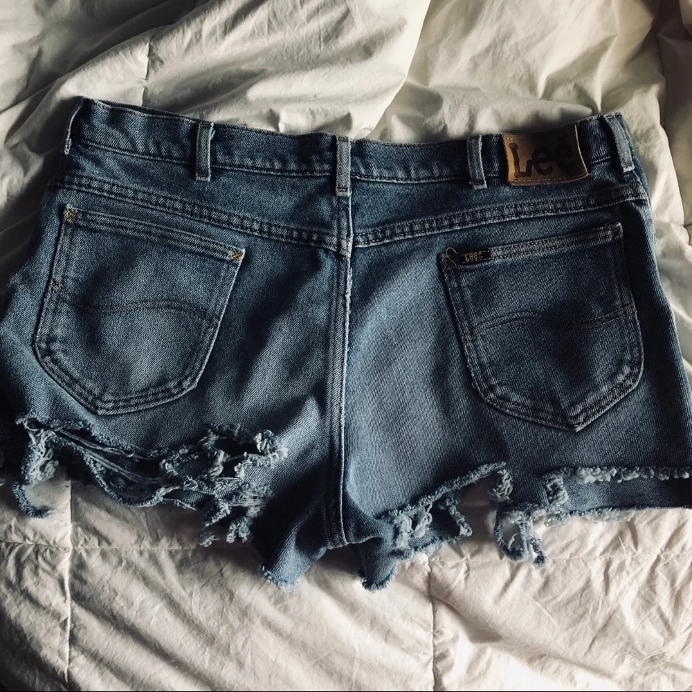 Lee hand-made distressed shorts